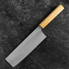 Nakiri VG-10 Tsuchime Oak Handle 180mm (7”)-[Musashi]-[Japanese-Kitchen-Knives]