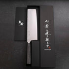 Nakiri VG-10 Tsuchime Oval Charcoal Handle 180mm-[Musashi]-[Japanese-Kitchen-Knives]