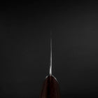Nakiri VG-10 Tsuchime Oval Mahogany Handle 180mm (7”)-[Musashi]-[Japanese-Kitchen-Knives]