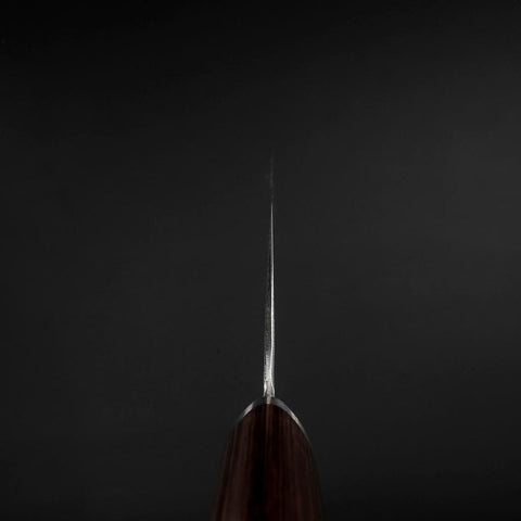 Nakiri VG-10 Tsuchime Oval Mahogany Handle 180mm (7”)-[Musashi]-[Japanese-Kitchen-Knives]