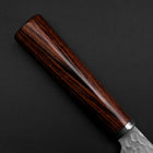 Nakiri VG-10 Tsuchime Oval Mahogany Handle 180mm (7”)-[Musashi]-[Japanese-Kitchen-Knives]