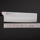 Nakiri VG-10 Tsuchime Oval Mahogany Handle 180mm (7”)-[Musashi]-[Japanese-Kitchen-Knives]