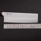 Nakiri VG-10 Tsuchime Oval Mahogany Handle 180mm-[Musashi]-[Japanese-Kitchen-Knives]