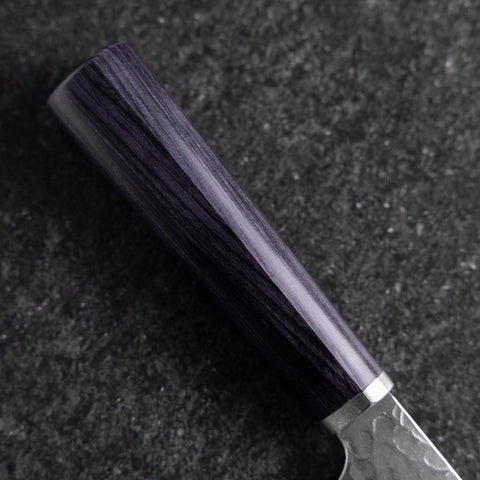 Nakiri VG-10 Tsuchime Oval Purple Handle 180mm-[Musashi]-[Japanese-Kitchen-Knives]
