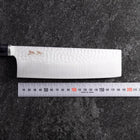 Nakiri VG-10 Tsuchime Oval Purple Handle 180mm-[Musashi]-[Japanese-Kitchen-Knives]
