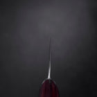 Nakiri VG-10 Tsuchime Oval Red Handle 180mm (7”)-[Musashi]-[Japanese-Kitchen-Knives]