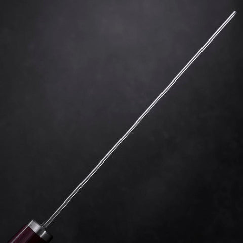 Nakiri VG-10 Tsuchime Oval Red Handle 180mm (7”)-[Musashi]-[Japanese-Kitchen-Knives]
