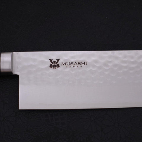 Nakiri VG-10 Tsuchime Western Dark Blue Handle 165mm (6.5”)-[Musashi]-[Japanese-Kitchen-Knives]