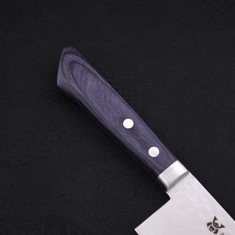 Nakiri VG-10 Tsuchime Western Dark Blue Handle 165mm (6.5”)-[Musashi]-[Japanese-Kitchen-Knives]