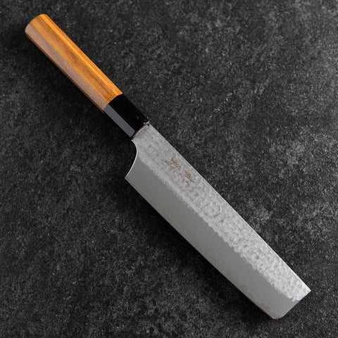 Nakiri VG-5 Tsuchime Buffalo Bubinga Handle 165mm (6.5”)-[Musashi]-[Japanese-Kitchen-Knives]