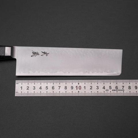 Nakiri VG-5 Tsuchime Western Black Marble Handle 170mm-[Musashi]-[Japanese-Kitchen-Knives]