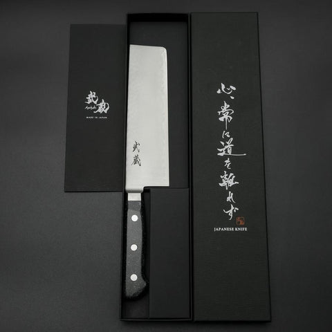 Nakiri VG-5 Tsuchime Western Black Marble Handle 170mm-[Musashi]-[Japanese-Kitchen-Knives]
