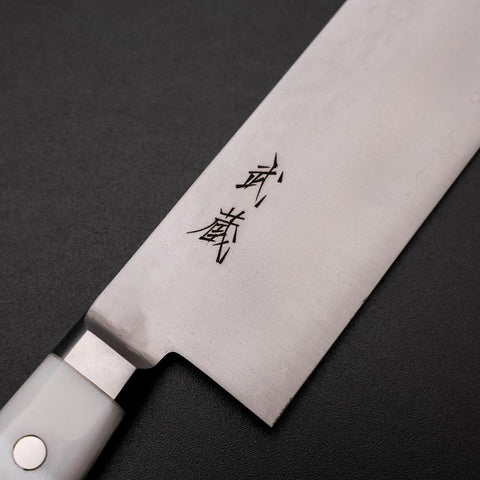 Nakiri VG-5 Tsuchime Western White Marble Handle 170mm-[Musashi]-[Japanese-Kitchen-Knives]