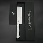 Nakiri VG-5 Tsuchime Western White Marble Handle 170mm-[Musashi]-[Japanese-Kitchen-Knives]