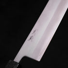 Nakiri White Steel #1 Polished Black Ishime Urushi Handle 165mm (6.5”)-[Musashi]-[Japanese-Kitchen-Knives]