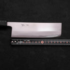 Nakiri White Steel #1 Polished Black Ishime Urushi Handle 165mm (6.5”)-[Musashi]-[Japanese-Kitchen-Knives]