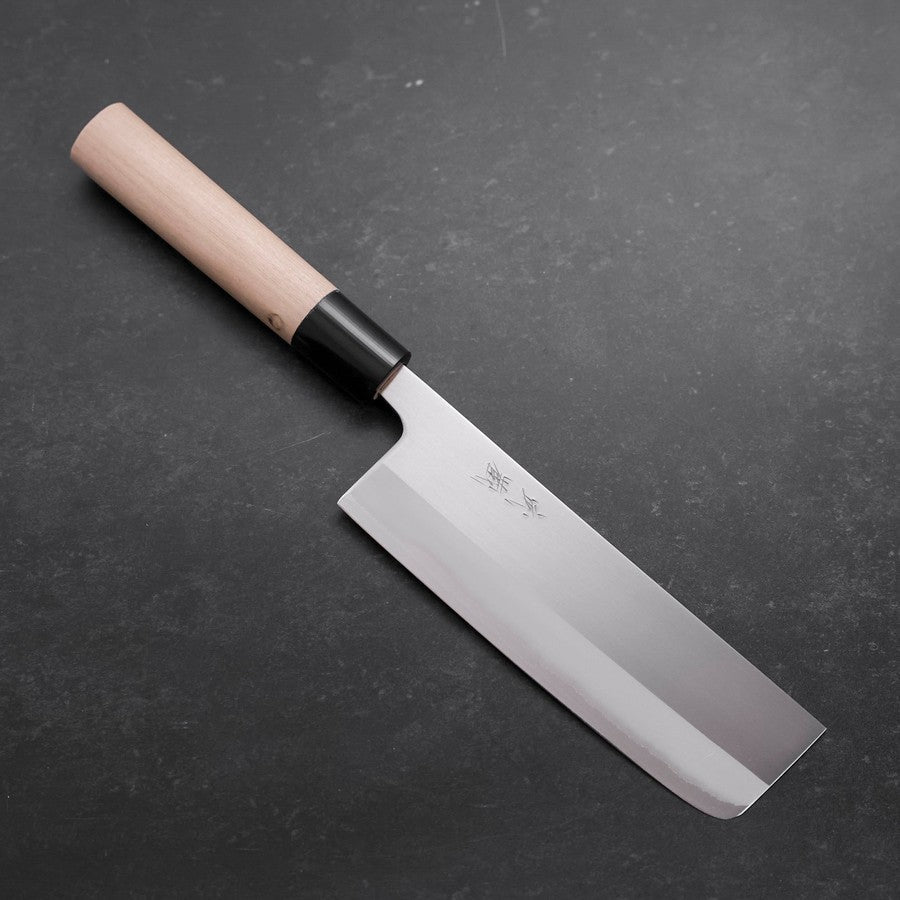 Nakiri White Steel #1 Polished Buffalo Magnolia Handle 165mm (6.5