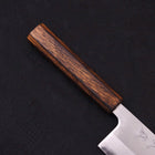 Nakiri White Steel #1 Polished Sumi Urushi Handle 165mm (6.5”)-[Musashi]-[Japanese-Kitchen-Knives]