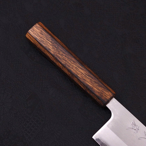 Nakiri White Steel #1 Polished Sumi Urushi Handle 165mm (6.5”)-[Musashi]-[Japanese-Kitchen-Knives]