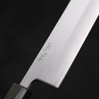 Nakiri White Steel #1 Stainless Clad Polished Green Urushi Handle 165mm (6.5”)-[Musashi]-[Japanese-Kitchen-Knives]