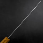 Nakiri White Steel #1 Stainless Clad Polished Oak Handle 165mm (6.5”)-[Musashi]-[Japanese-Kitchen-Knives]