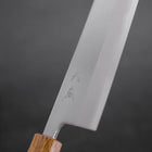 Nakiri White Steel #1 Stainless Clad Yaki Urushi Handle 165mm (6.5”)-[Musashi]-[Japanese-Kitchen-Knives]