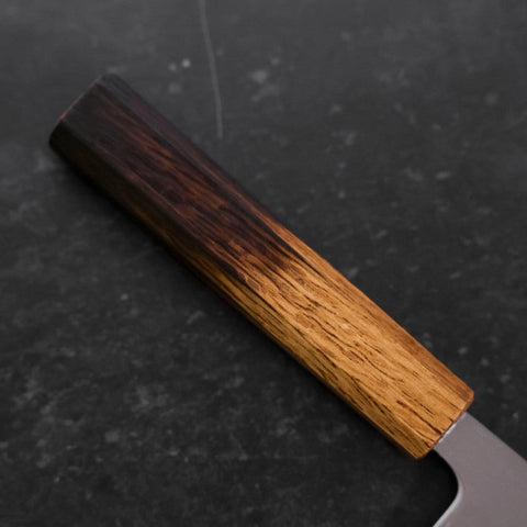 Nakiri White Steel #1 Stainless Clad Yaki Urushi Handle 165mm (6.5”)-[Musashi]-[Japanese-Kitchen-Knives]