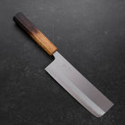 Nakiri White Steel #1 Stainless Clad Yaki Urushi Handle 165mm (6.5”)-[Musashi]-[Japanese-Kitchen-Knives]