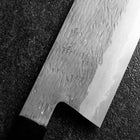 Nakiri White Steel #1 Tsuchime Buffalo Ebony Handle 165mm-[Musashi]-[Japanese-Kitchen-Knives]