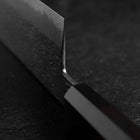 Nakiri White Steel #1 Tsuchime Buffalo Ebony Handle 165mm-[Musashi]-[Japanese-Kitchen-Knives]