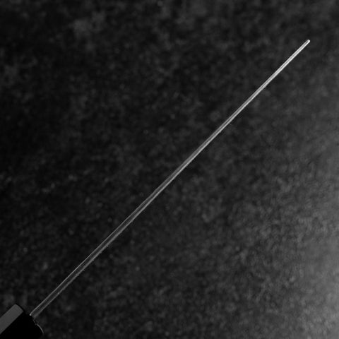 Nakiri White Steel #1 Tsuchime Buffalo Ebony Handle 165mm-[Musashi]-[Japanese-Kitchen-Knives]