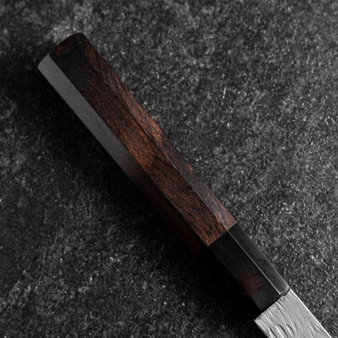 Nakiri White Steel #1 Tsuchime Buffalo Ebony Handle 165mm-[Musashi]-[Japanese-Kitchen-Knives]