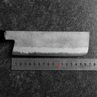 Nakiri White Steel #1 Tsuchime Buffalo Ebony Handle 165mm-[Musashi]-[Japanese-Kitchen-Knives]