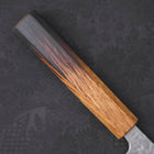 Nakiri White Steel #1 Tsuchime Yaki Urushi Handle 165mm (6.5”)-[Musashi]-[Japanese-Kitchen-Knives]