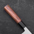 Nakiri White Steel #2 Kasumi Buffalo Teak Handle 165mm (6.5”)-[Musashi]-[Japanese-Kitchen-Knives]