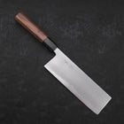 Nakiri White Steel #2 Kasumi Buffalo Teak Handle 165mm (6.5”)-[Musashi]-[Japanese-Kitchen-Knives]