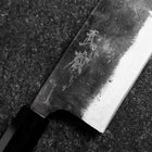 Nakiri White Steel #2 Kurouchi Buffalo Bubinga Handle 165mm-[Musashi]-[Japanese-Kitchen-Knives]