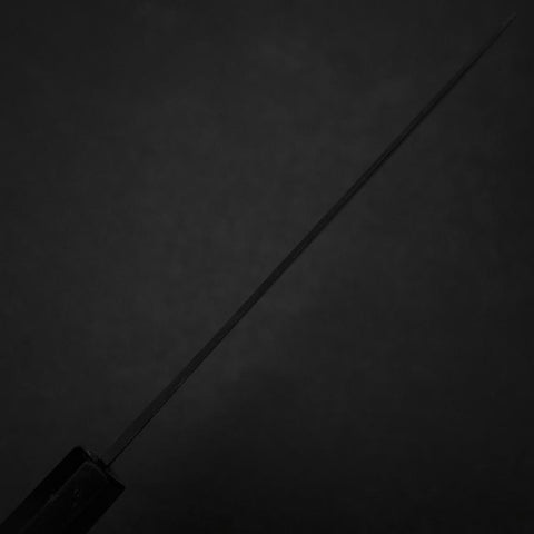 Nakiri White Steel #2 Kurouchi Chokin Sakura-Fuji Buffalo Ebony Handle 165mm-[Musashi]-[Japanese-Kitchen-Knives]