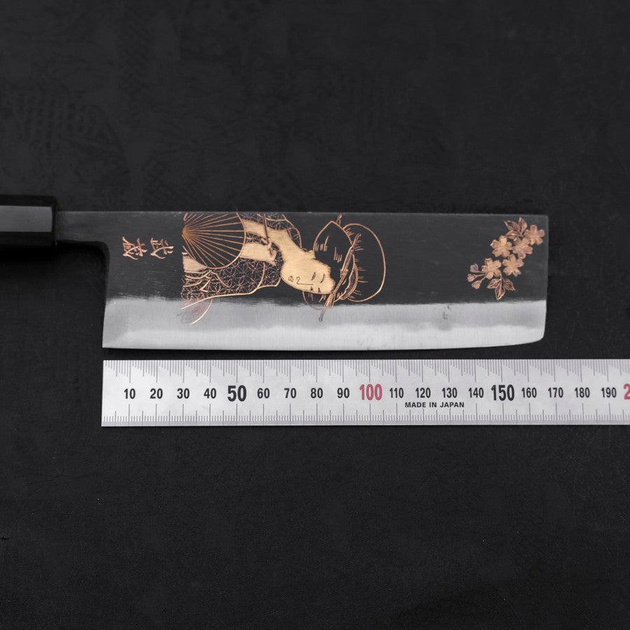 菜切 白紙2号 黒打 浮世絵 黒檀水牛柄 165mm – MUSASHI