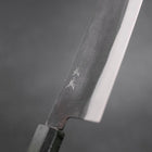 Nakiri White Steel #2 Kurouchi Green Urushi Handle 165mm (6.5”)-[Musashi]-[Japanese-Kitchen-Knives]