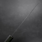 Nakiri White Steel #2 Kurouchi Green Urushi Handle 165mm (6.5”)-[Musashi]-[Japanese-Kitchen-Knives]