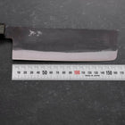 Nakiri White Steel #2 Kurouchi Green Urushi Handle 165mm (6.5”)-[Musashi]-[Japanese-Kitchen-Knives]