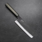 Nakiri White Steel #2 Kurouchi Green Urushi Handle 165mm (6.5”)-[Musashi]-[Japanese-Kitchen-Knives]