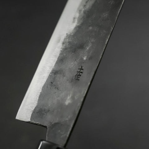 Nakiri White Steel #2 Kurouchi Magnolia Handle 165mm (6.5”)-[Musashi]-[Japanese-Kitchen-Knives]