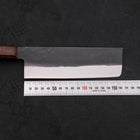 Nakiri White Steel #2 Kurouchi Sumi Urushi Handle 165mm (6.5”)-[Musashi]-[Japanese-Kitchen-Knives]