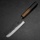Nakiri White Steel #2 Kurouchi Yaki Urushi Handle 135mm (5.3”)-[Musashi]-[Japanese-Kitchen-Knives]