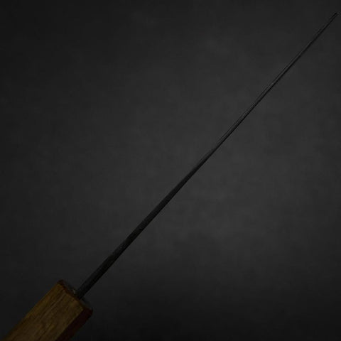 Nakiri White Steel #2 Kurouchi Yaki Urushi Handle 135mm (5.3”)-[Musashi]-[Japanese-Kitchen-Knives]
