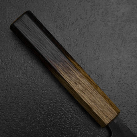 Nakiri White Steel #2 Kurouchi Yaki Urushi Handle 165mm (6.5”)-[Musashi]-[Japanese-Kitchen-Knives]