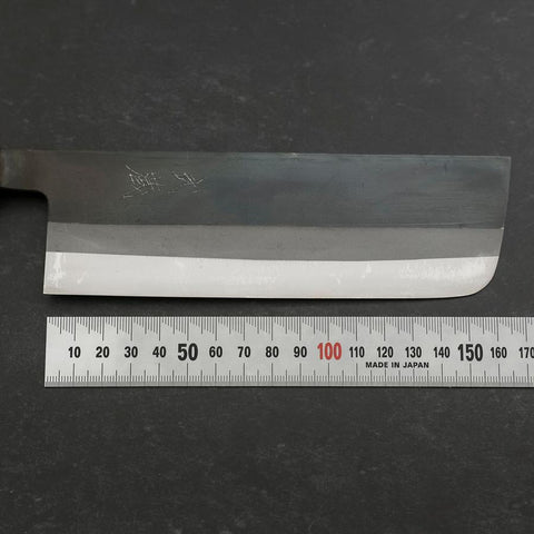 Nakiri White Steel #2 Kurouchi Yaki Urushi Handle 165mm (6.5”)-[Musashi]-[Japanese-Kitchen-Knives]
