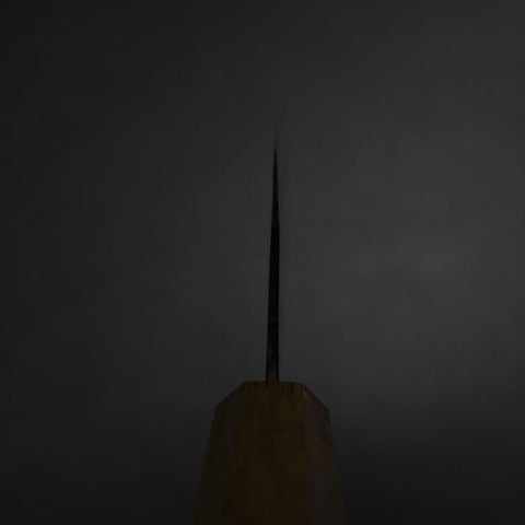 Nakiri White Steel #2 Kurouchi Yaki Urushi Handle 165mm-[Musashi]-[Japanese-Kitchen-Knives]